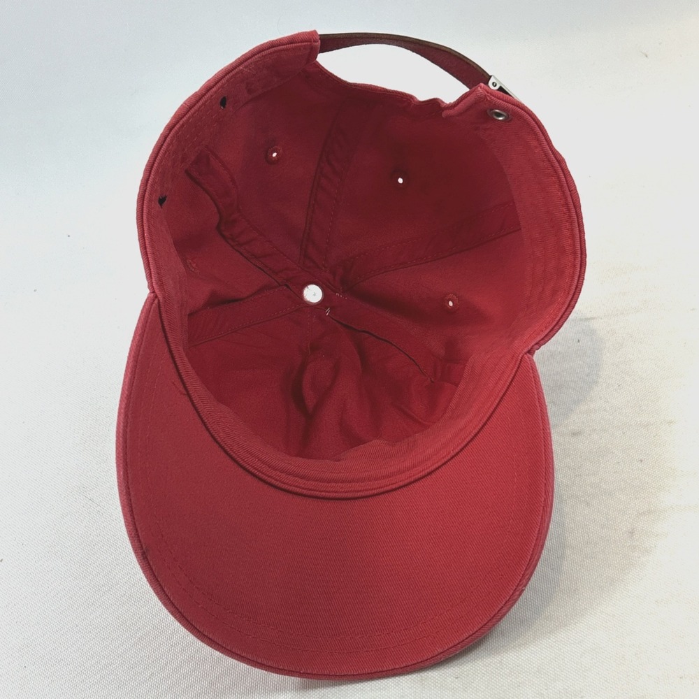 Vintage Armani Exchange Hat Cap Strap Back Red Adjustable Embroidered A/X Logo - Picture 7 of 10